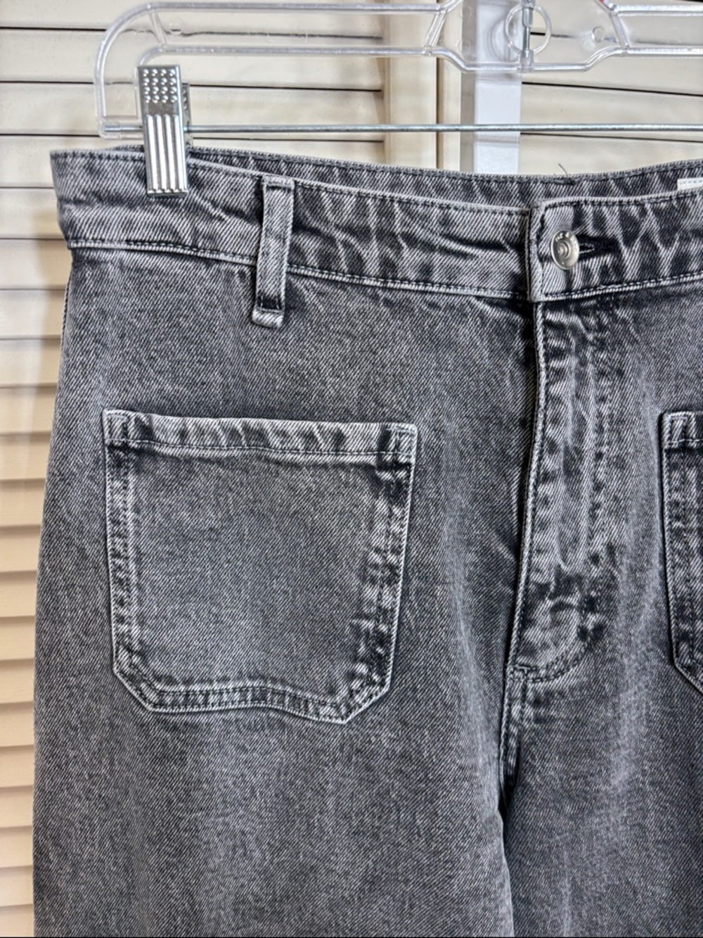 rag & bone Melina Patch Pockets Wide Leg Washed Gray Jeans Size 28 - Picture 8 of 16